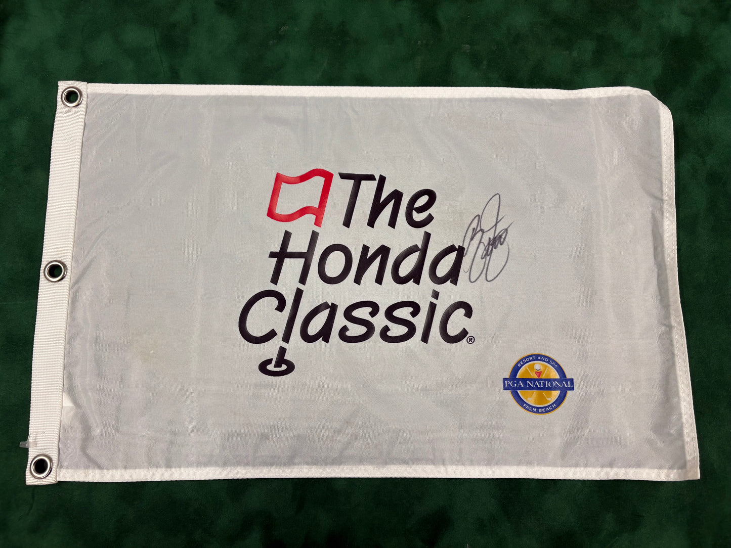 Rickie Fowler 2017 Winner Signed The Honda Classic Golf Pin Flag + Cert
