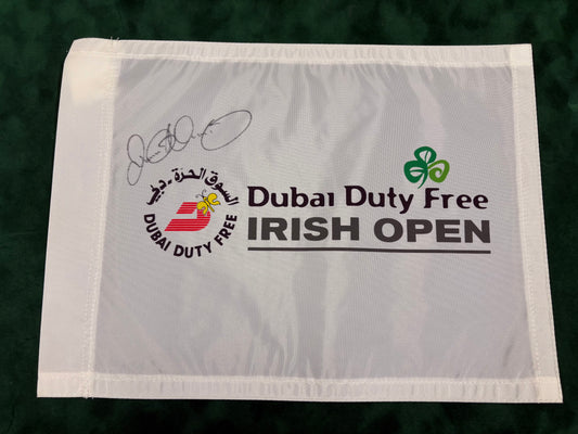 Rory McIlroy 2016 Winner Signed Dubai Duty Free Irish Open Golf Pin Flag + Cert