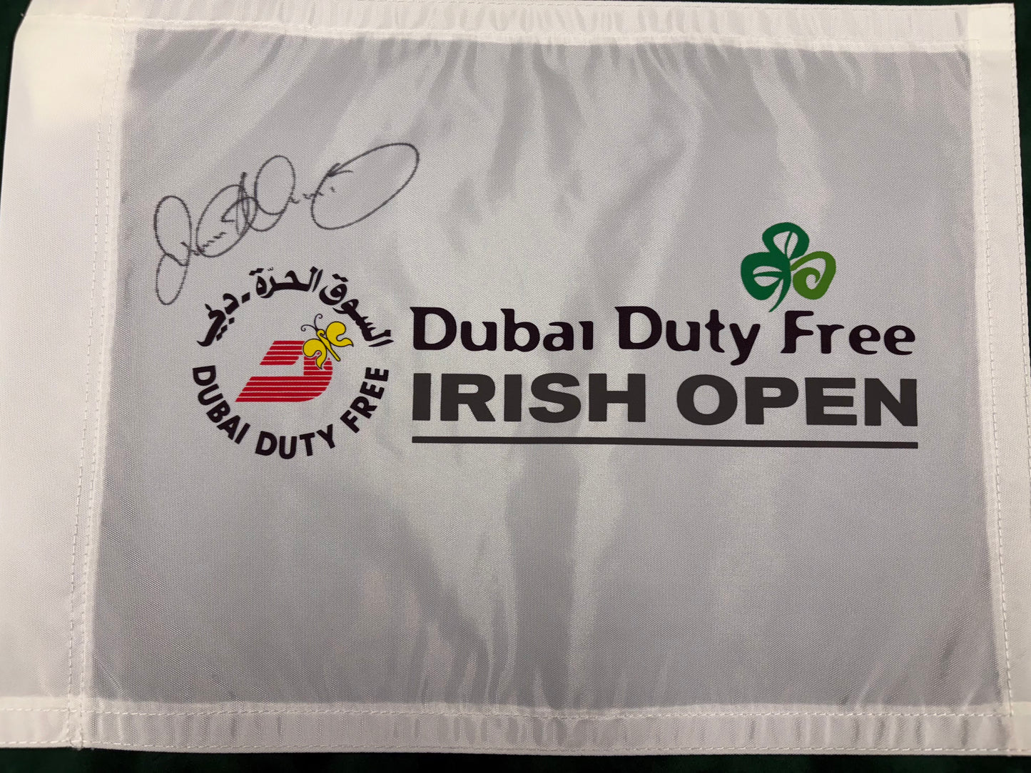 Rory McIlroy 2016 Winner Signed Dubai Duty Free Irish Open Golf Pin Flag + Cert