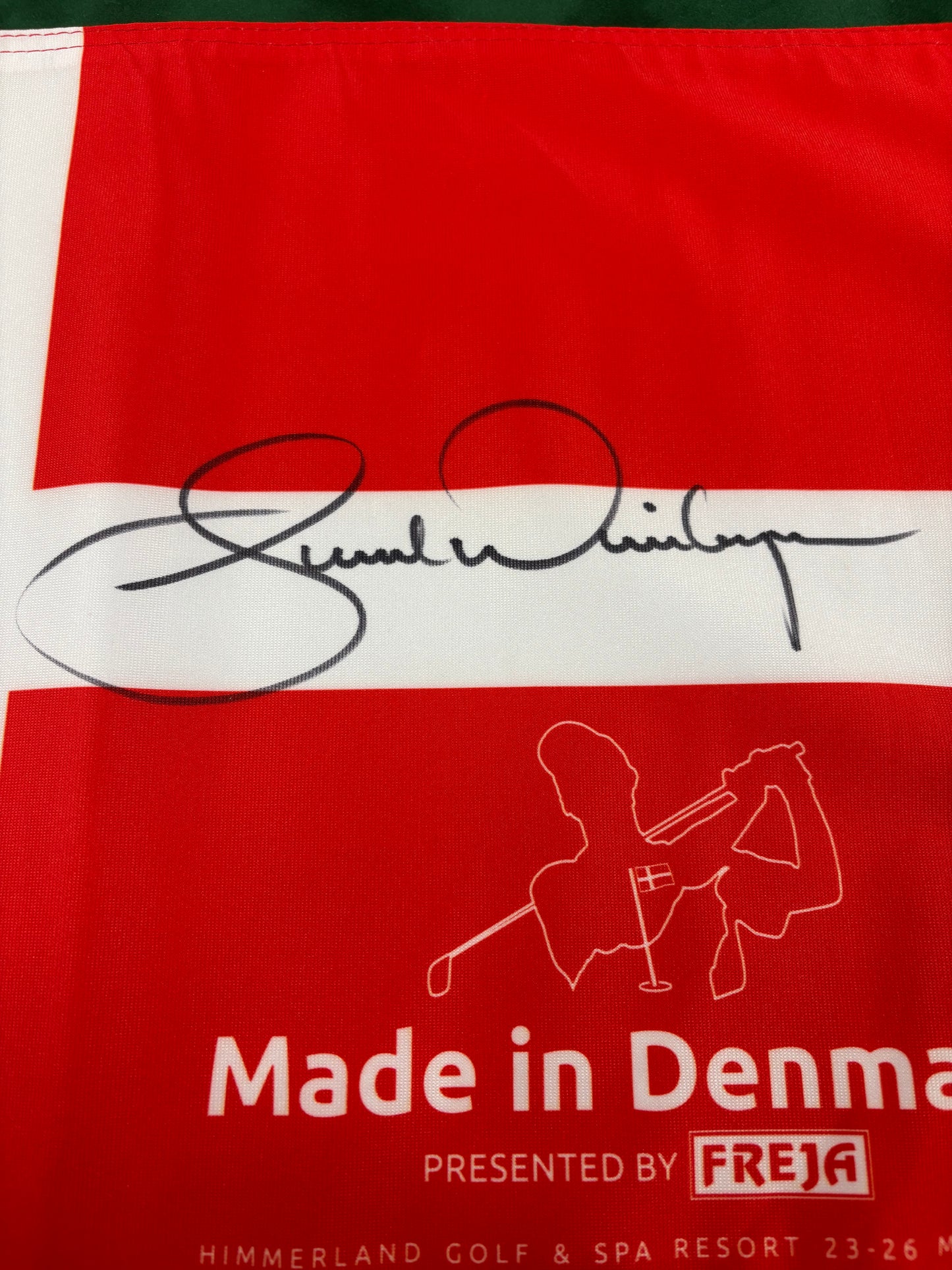 Bernd Wiesberger 2021 Winner Signed Danish Golf Championship Course Used Pin Flag + Cert