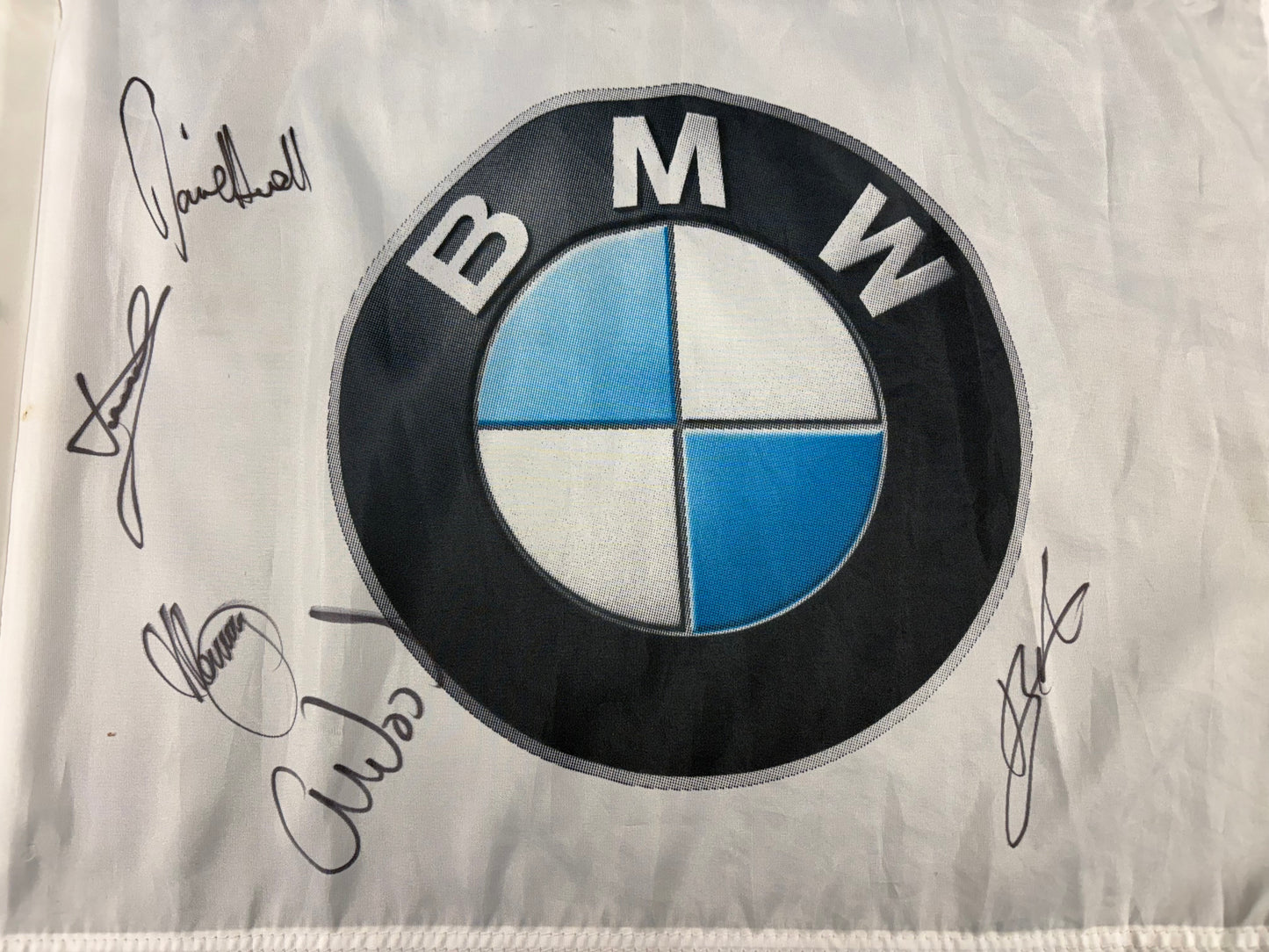 Rare Wentworth BMW PGA Championships Course Used Golf Flag Signed 5 Past Winners (Donald) + Cert