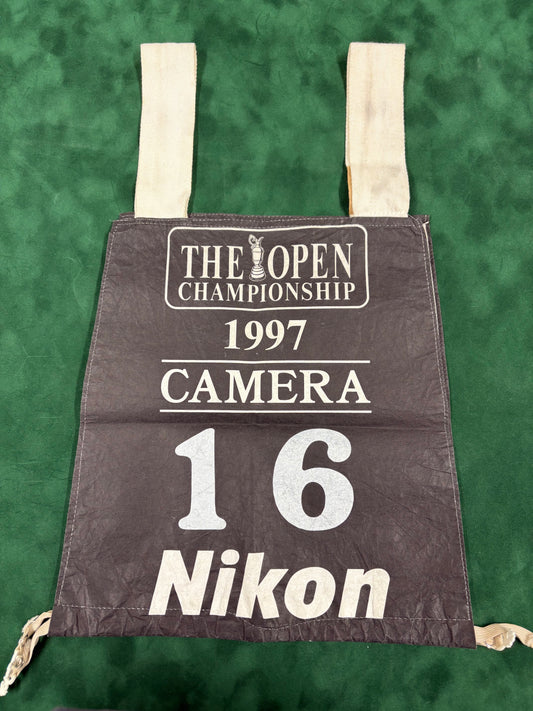 Official 1997 Open Championship at Royal Troon Camera Bib - Winner Justin Leonard (Not Signed)