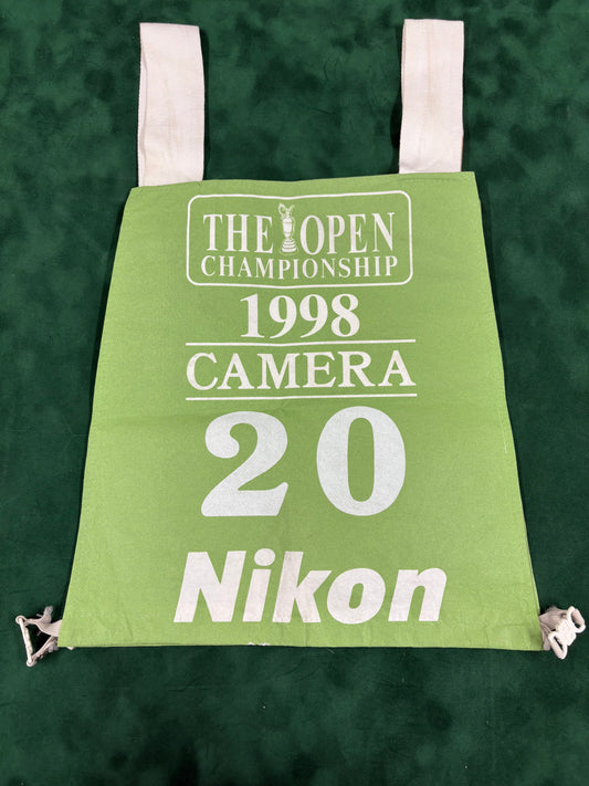 Official 1998 Open Championship at Royal Birkdale Camera Bib - Winner Mark O'Meara (Not Signed)