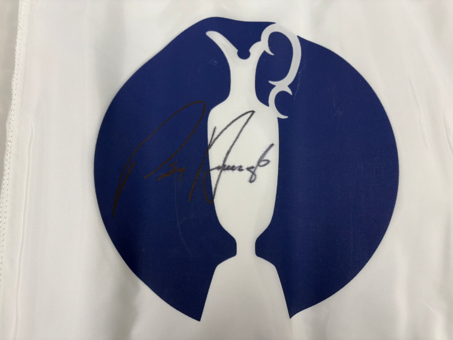 Pádraig Harrington Signed Rare Practice Round Course Used Open Golf Flag + Cert