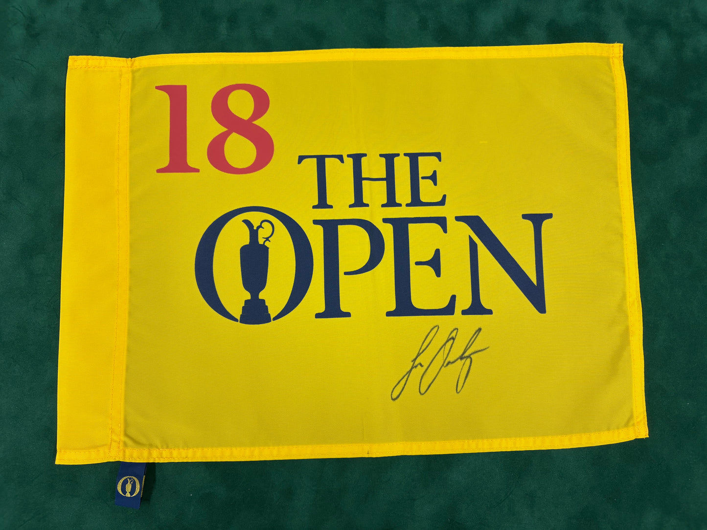 Louis Oosthuizen Signed Undated The Open Golf Flag + Dealer COA