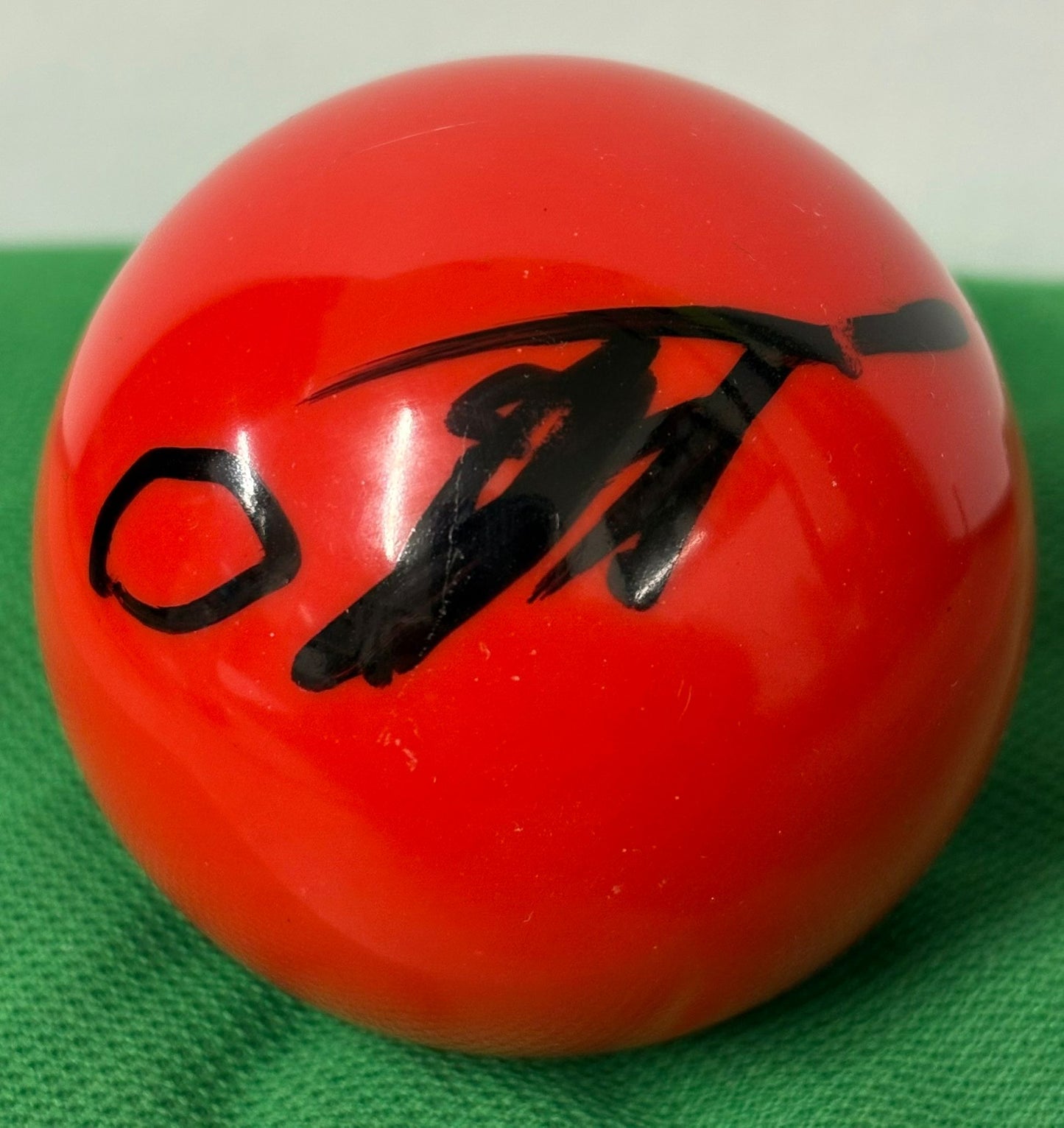 Welsh Snooker Player Oliver Briffett-Payne Signed Red Snooker Ball + Dealer COA