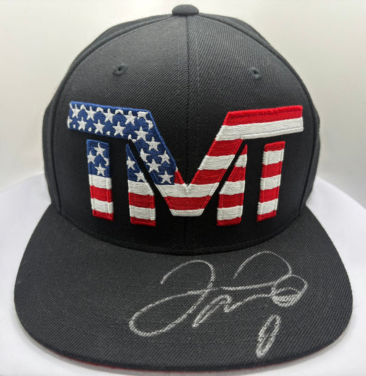 Floyd Mayweather Signed The Money Team (TMT) Official American Flag Cap + Cert