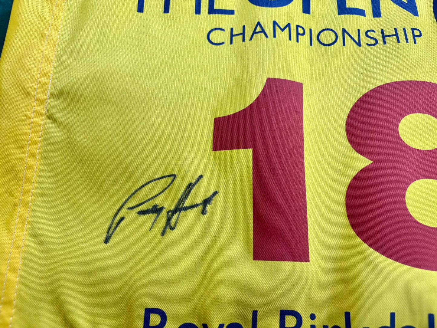 2008 Open at Royal Birkdale Golf Flag Signed by Winner Pádraig Harrington + Dealer COA