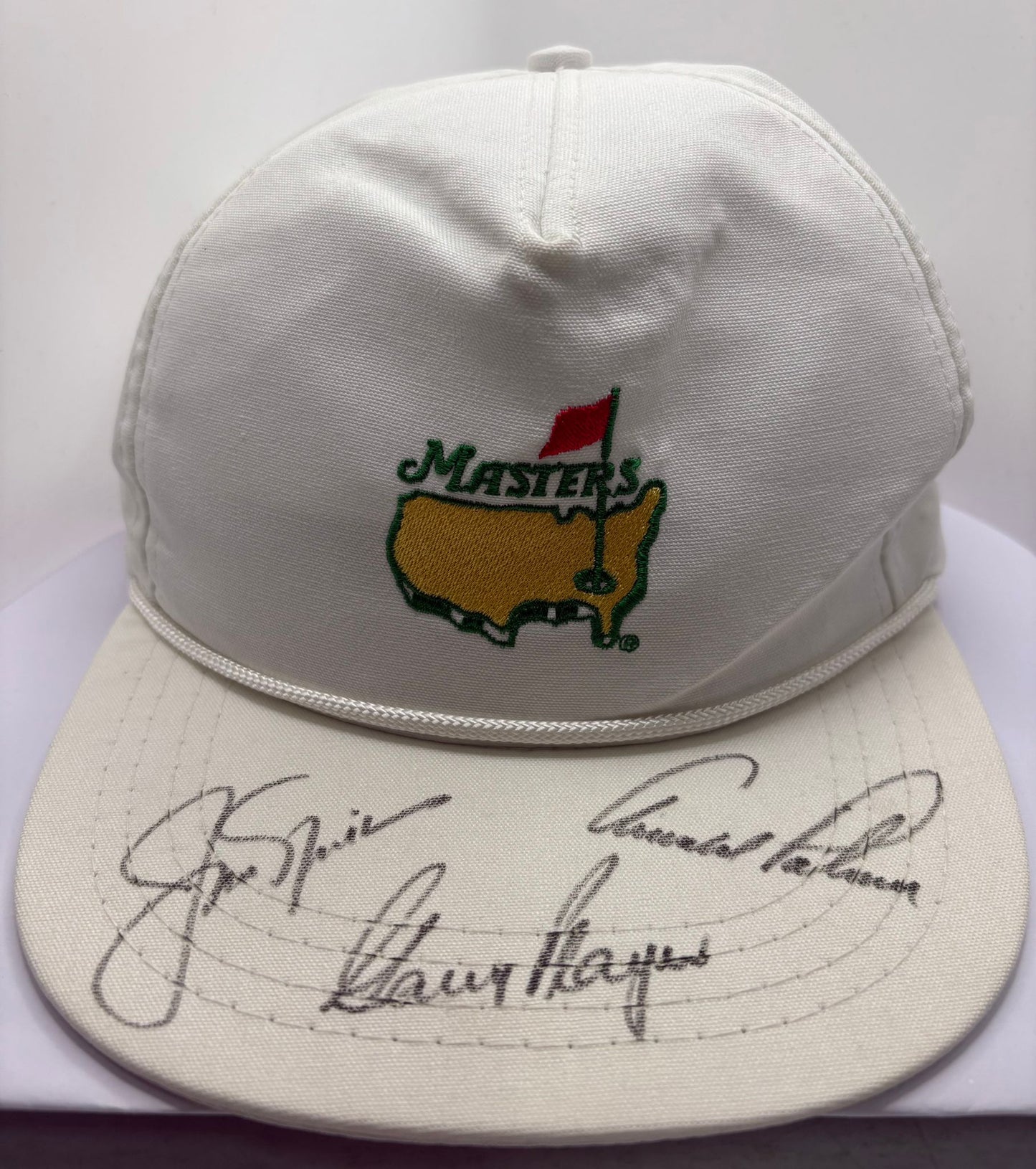Golf Legends 'The Big Three' Gary Player, Arnold Palmer & Jack Nicklaus Signed Masters Golf Cap + Cert