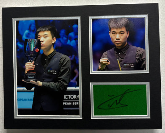 2022 European Masters Winner Fan Zhengyi Signed Table Baize Display + Dealer COA