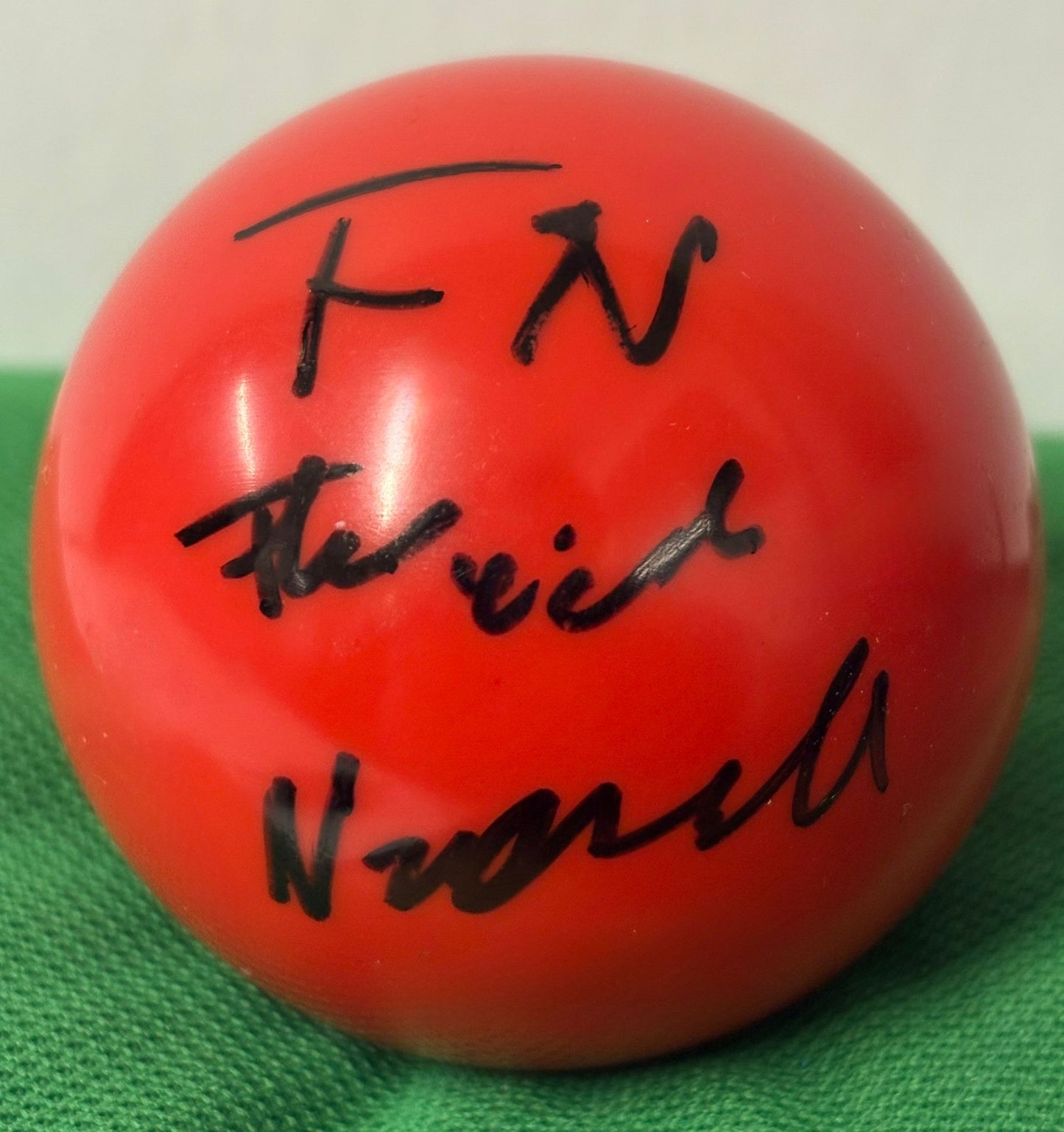 Austrian Snooker Player Florian Nüßle Signed Red Snooker Ball + Cert