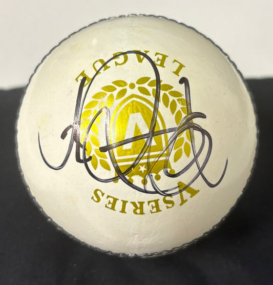 England Cricket Legend & Star Batsman Joe Root Signed White Cricket Ball + Dealer COA (2)