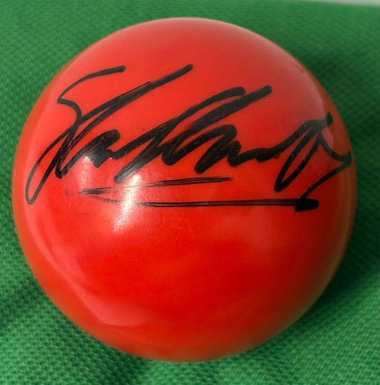 Red Snooker Ball Signed by English Snooker Player Steven Hallworth + Cert