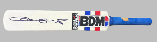 Cricket Legend & TV Favourite Freddie Flintoff Signed Mini Cricket Bat + Dealer COA