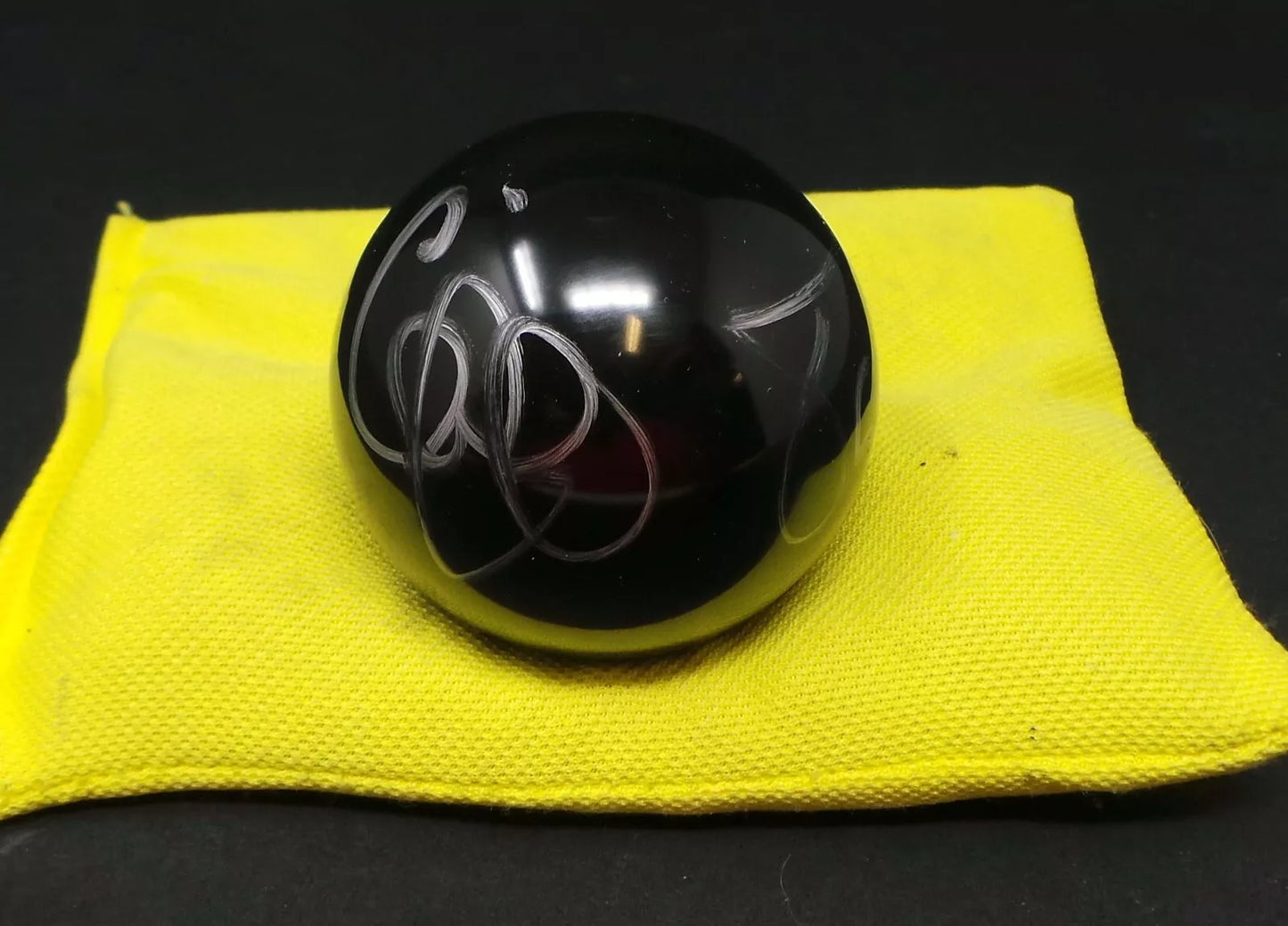 Cliff Thorburn Signed BLACK Snooker Ball + Dealer COA