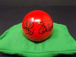 Cliff Thorburn Signed RED Snooker Ball + Dealer COA