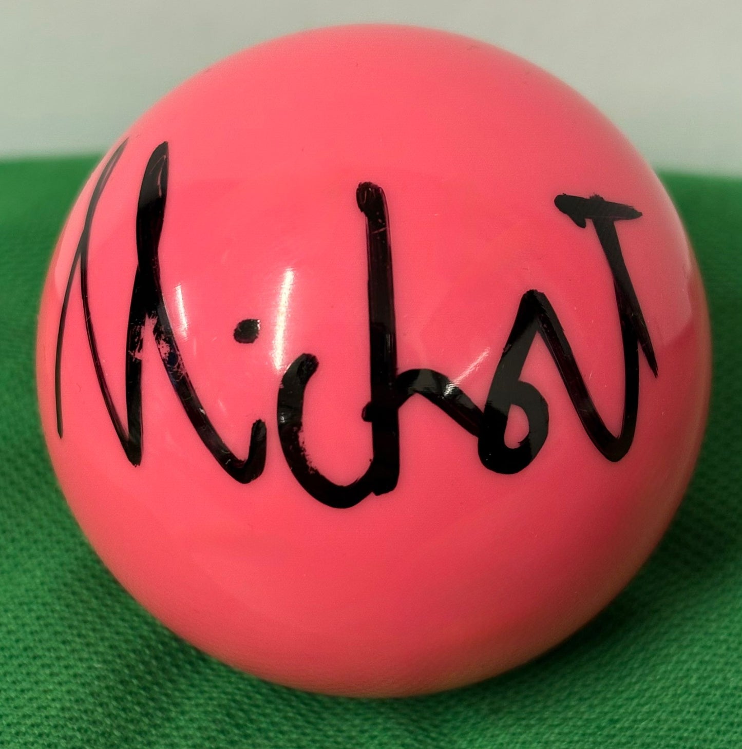 Polish Snooker Player Michal Szubarczyk Signed Pink Snooker Ball + Dealer COA