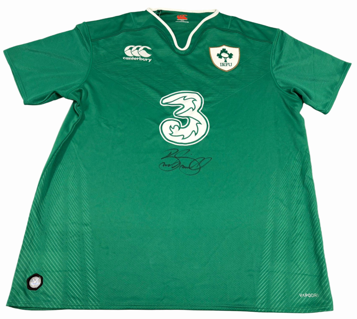 Rugby Legend Brian O'Driscoll Signed Canterbury 3 Ireland Rugby Shirt + Dealer COA