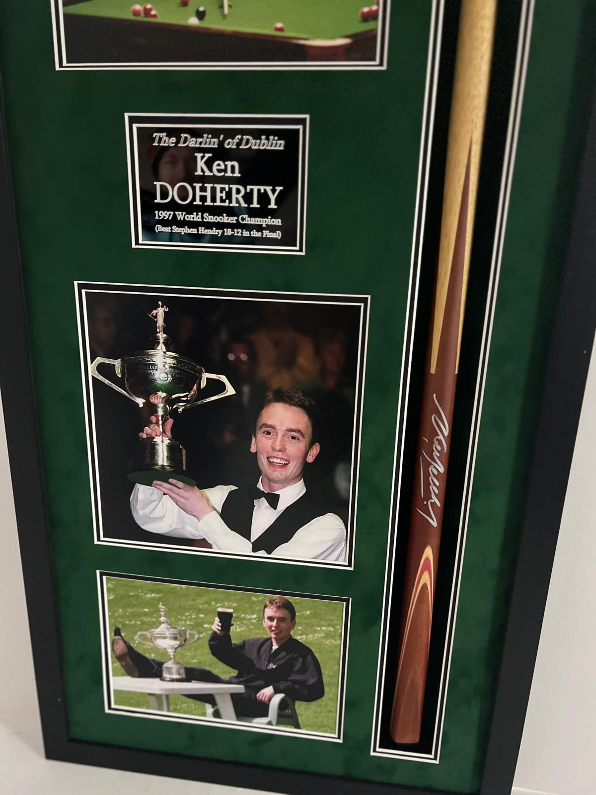 Empty Frame Display for Signed Snooker Cue + Photo Display (Premium Portrait)