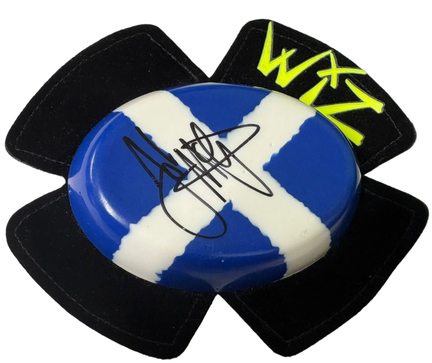 John McGuinness MotoGP Racer & Isle of Man TT Specialist Signed Scottish Flag Knee Slider + Cert