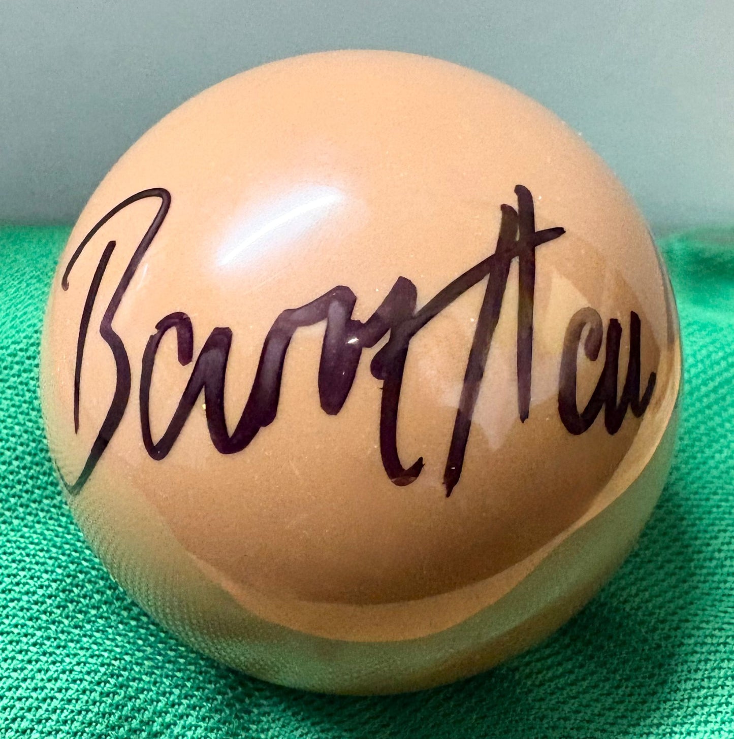 Barry 'The Hawk' Hawkins Signed Brown Snooker Ball + Dealer COA