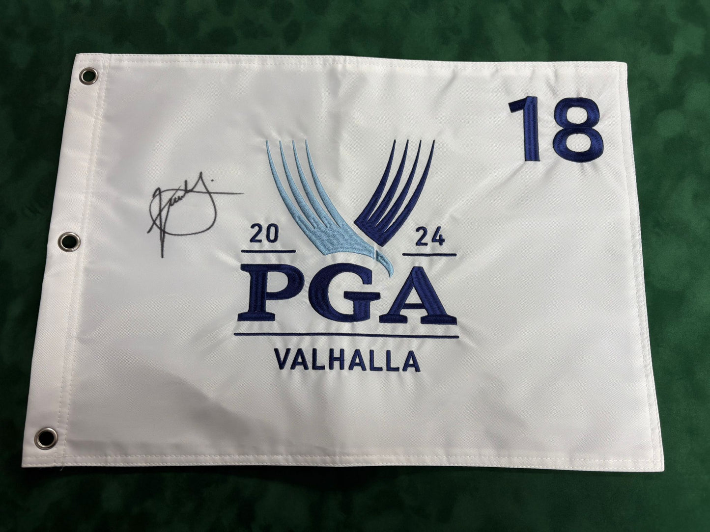 2024 PGA Championship at Valhalla Golf Flag Signed by Winner Xander Schauffele + COA