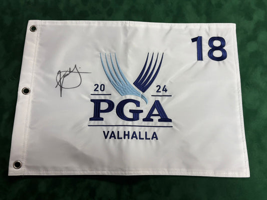 2024 PGA Championship at Valhalla Golf Flag Signed by Winner Xander Schauffele + COA
