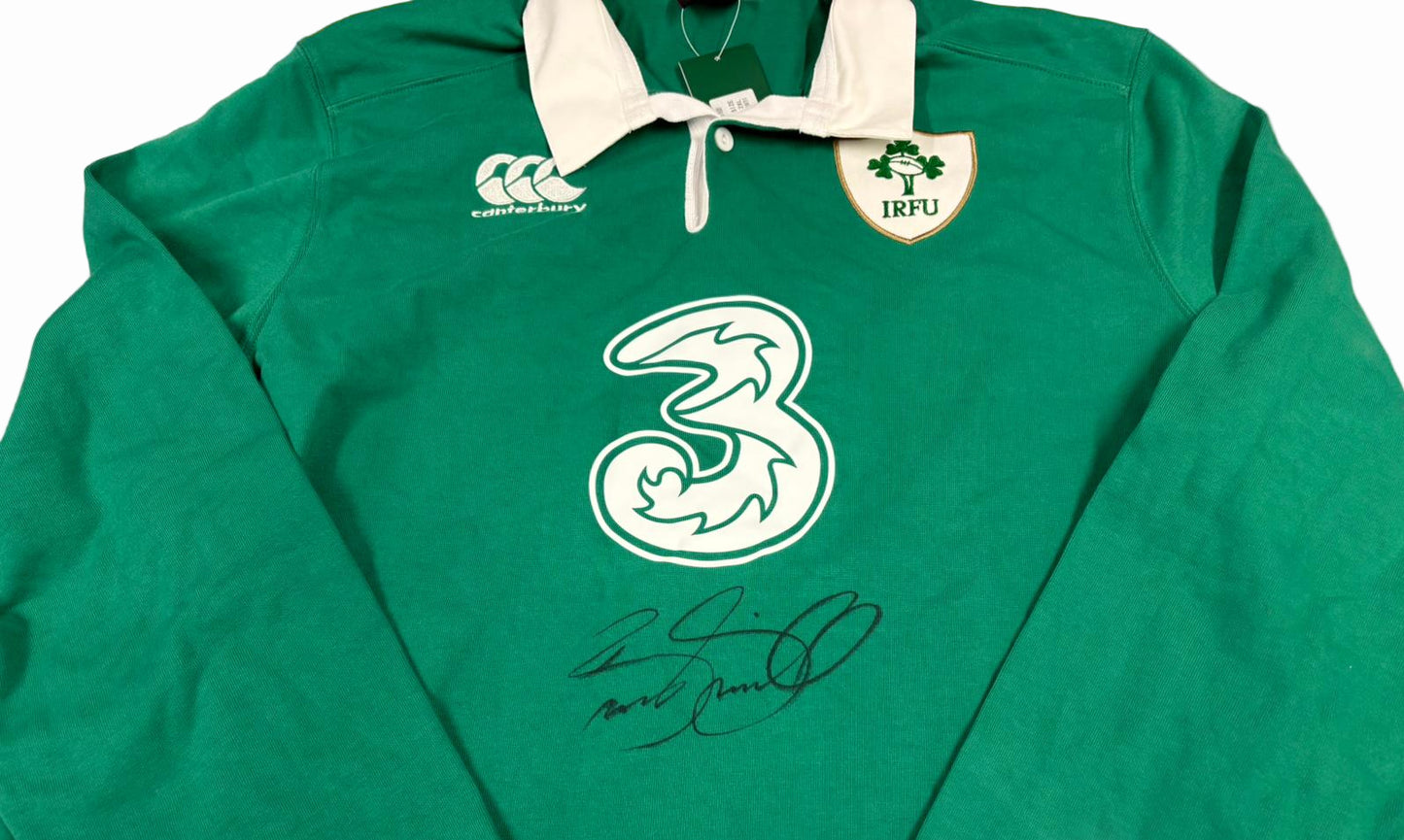 Rugby Legend Brian O'Driscoll Signed Canterbury 3 Ireland Rugby Shirt + Dealer COA