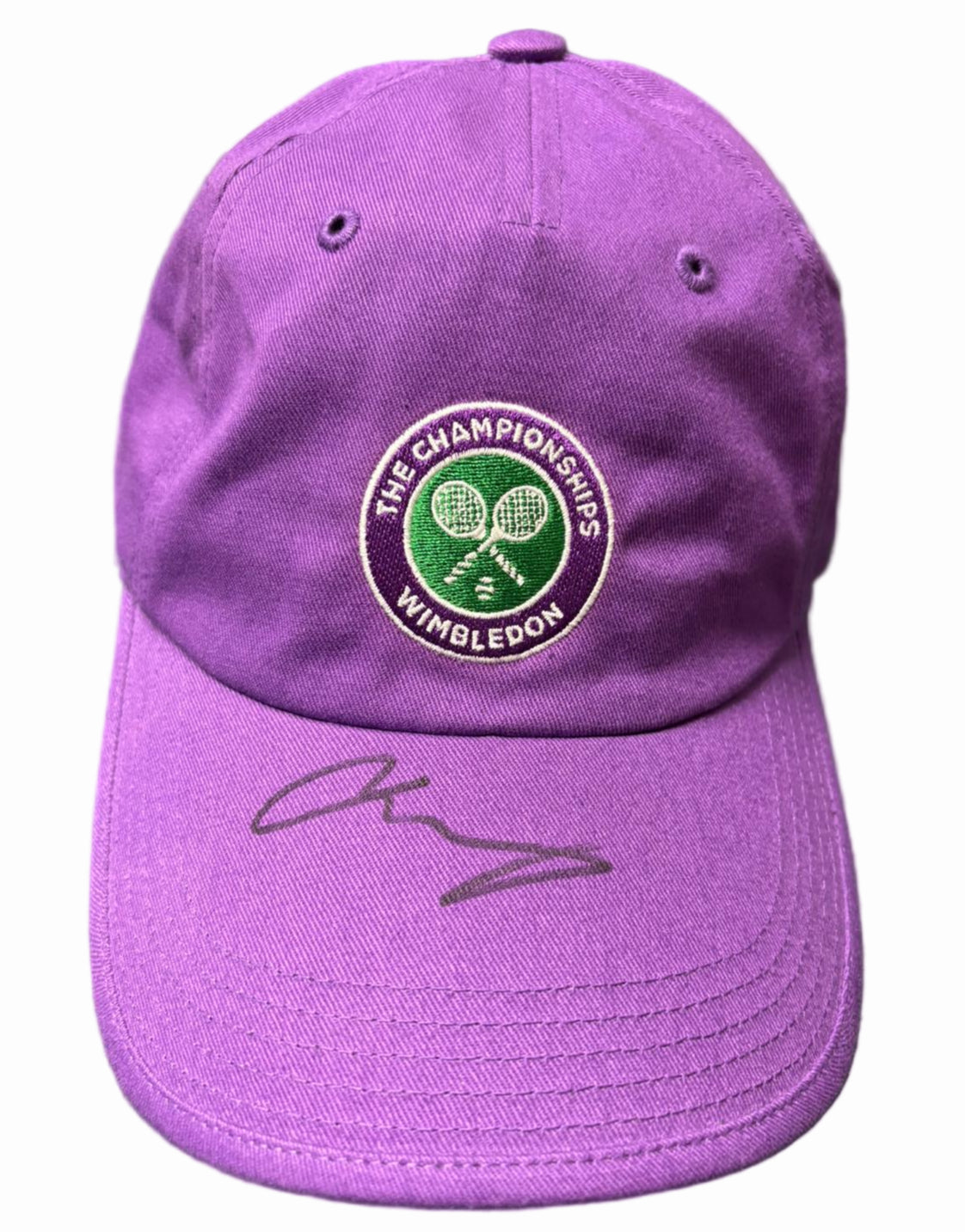Two-Time Wimbledon Champion Andy Murray Signed Purple Tennis Cap + Cert