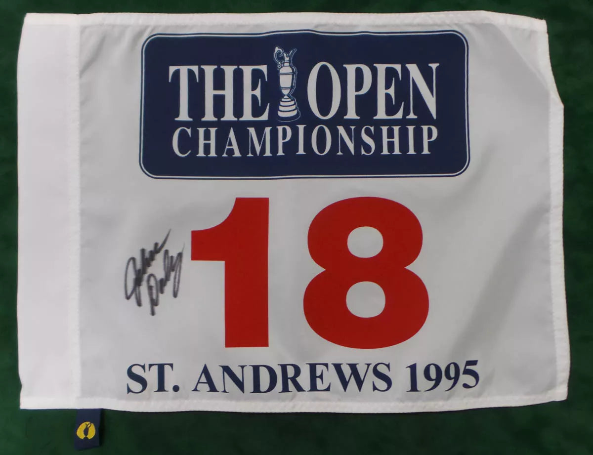 John Daly White 1995 The Open at St Andrews Signed Golf Flag with Dealer COA