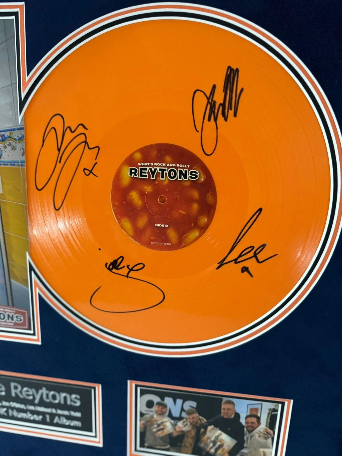 The Reytons Signed & Framed Album What's Rock and Roll? Baked Beans Ltd Ed + COA