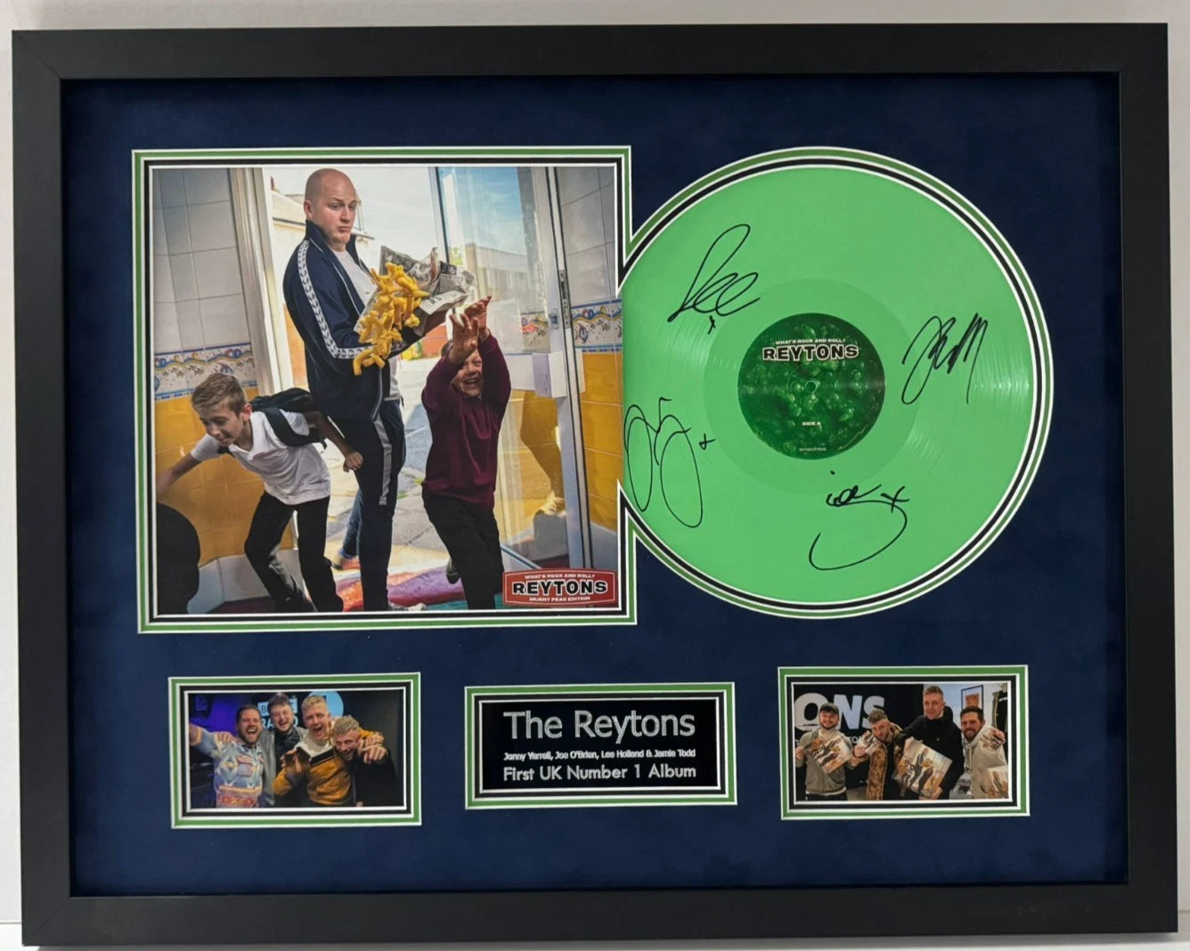 The Reytons Signed & Framed Album What's Rock and Roll? Mushy Peas Ltd Ed + COA